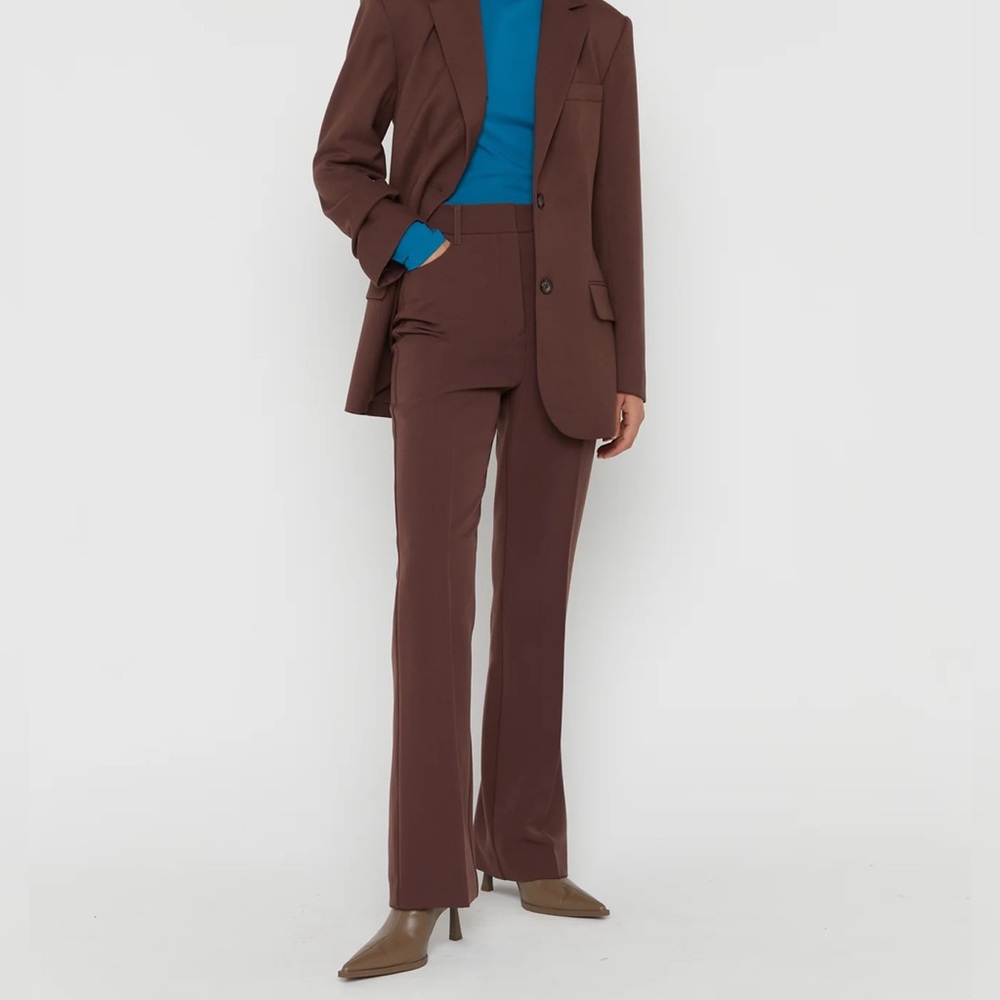 OAK + FORT Chocolate Brown Straight Leg Pants